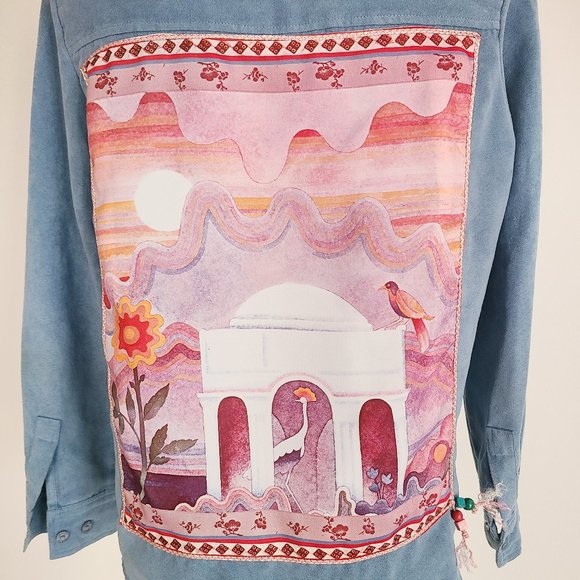 Refashioned Faux Suede Shirt (M/L) - Picture 6 of 7